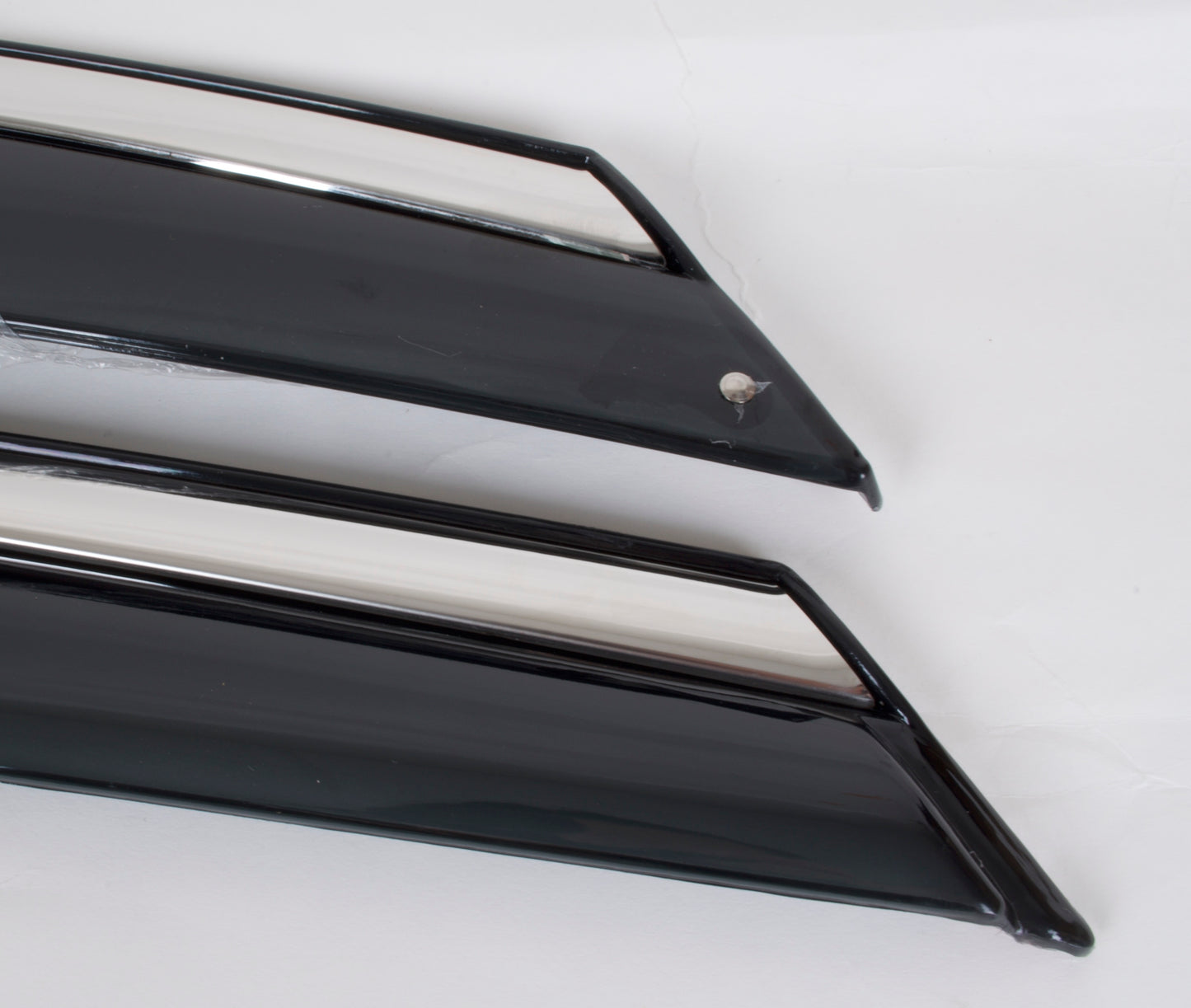 4-Piece Tape-On Luxury Window Deflectors for Honda Pilot 2016-2022 Advanced PC + Chrome Safe Smoke Window Visor Set - Sun, Rain, and Vent Visor Protection