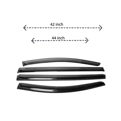4-Piece Tape-On Window Deflectors for Honda Odyssey 2018-2025 Sun, Rain, and Vent Visor Protection, 2mm-thick
