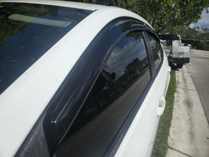 4-Piece Tape-On Window Deflectors for Toyota Corolla 2014-2019 Sun, Rain, and Vent Visor Protection, 2mm-thick