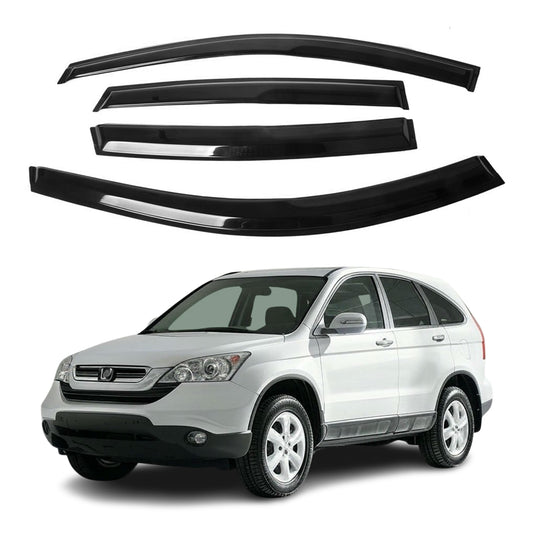 4-Piece Tape-On Window Deflectors for Honda CR-V 2007-2011 Sun, Rain, and Vent Visor Protection, 2mm-thick