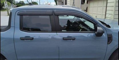4-Piece Tape-On Window Deflectors for Ford Maverick 2022-2025 XL XLT Lariat Sun, Rain, and Vent Visor Protection, 2mm-thick