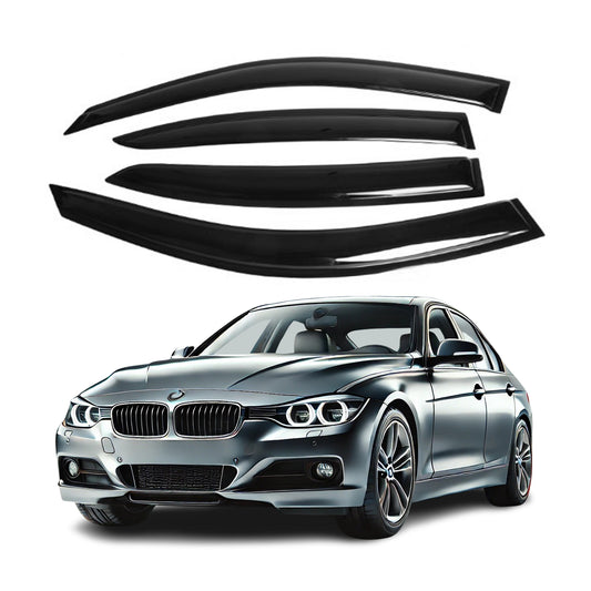 4-Piece Window Deflectors for BMW 3 Series 2012-2018 Sun, Rain, and Vent Protection, 2mm-thick