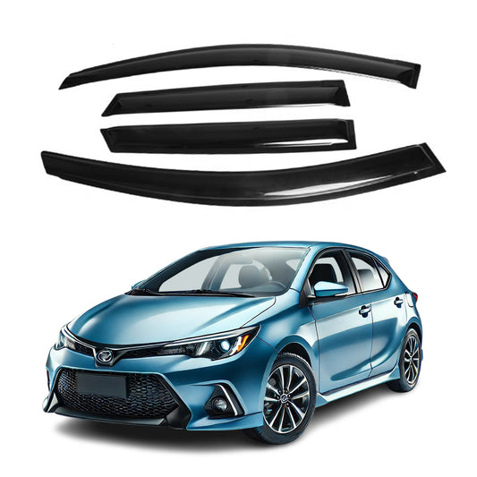 4-Piece Tape-On Window Deflectors for Toyota Corolla IM 2016-2018 Sun, Rain, and Vent Visor Protection, 2mm-thick