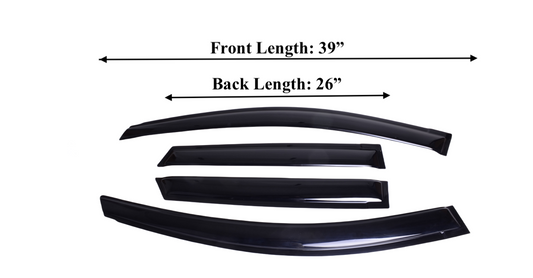 4-Piece Tape-On Window Deflectors for Toyota Corolla IM 2016-2018 Sun, Rain, and Vent Visor Protection, 2mm-thick