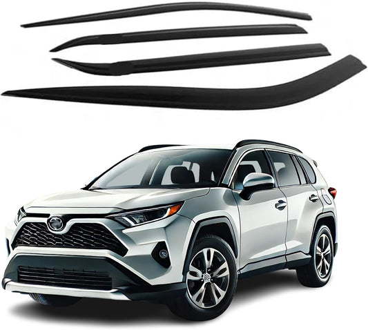 Window Deflectors for Toyota RAV4 2019-2021 Sun, Rain, and Vent Visor Protection, 4-Piece Tape-On