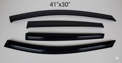 4-Piece Tape-On Window Deflectors for Ford C-Max 2013-2018 Sun, Rain, and Vent Visor Protection, 2mm-thick