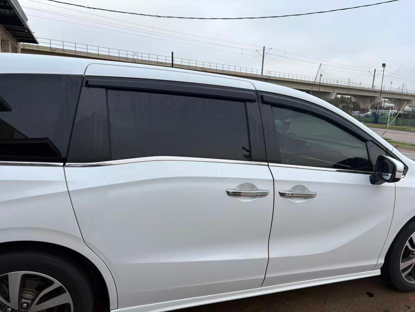 4-Piece Tape-On Window Deflectors for Honda Odyssey 2018-2025 Sun, Rain, and Vent Visor Protection, 2mm-thick