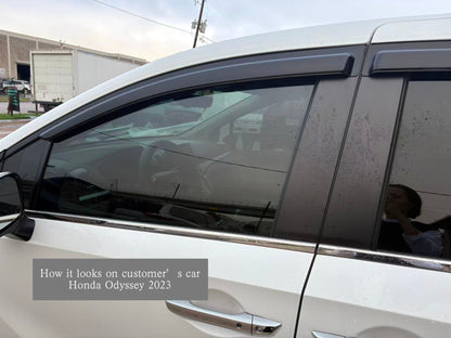 4-Piece Tape-On Window Deflectors for Honda Odyssey 2018-2025 Sun, Rain, and Vent Visor Protection, 2mm-thick